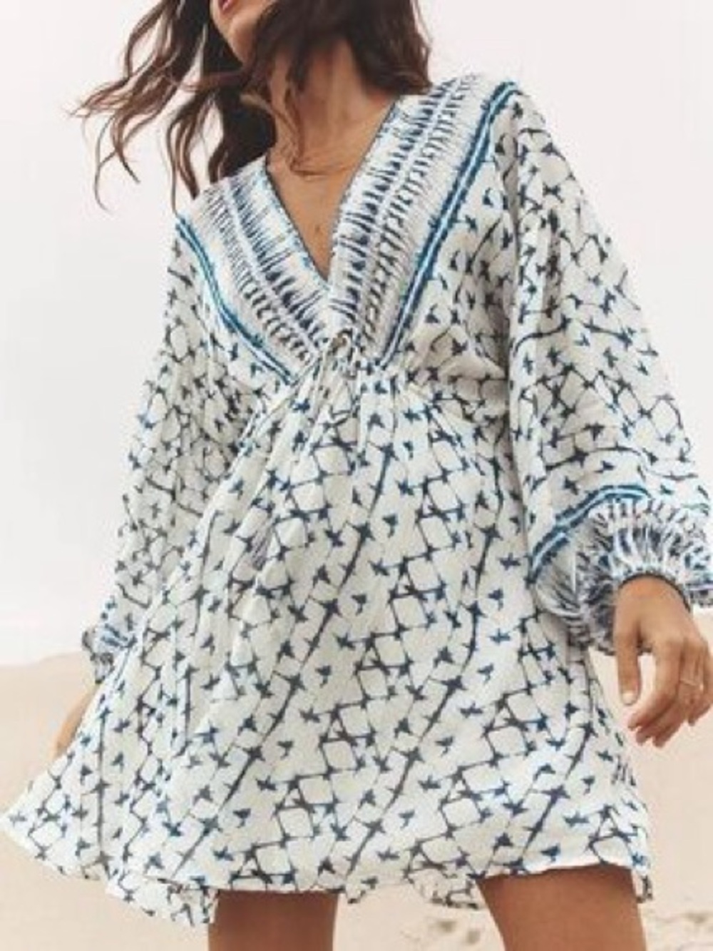 Zara Sheer Mini Dress Viscose Metallic Medium